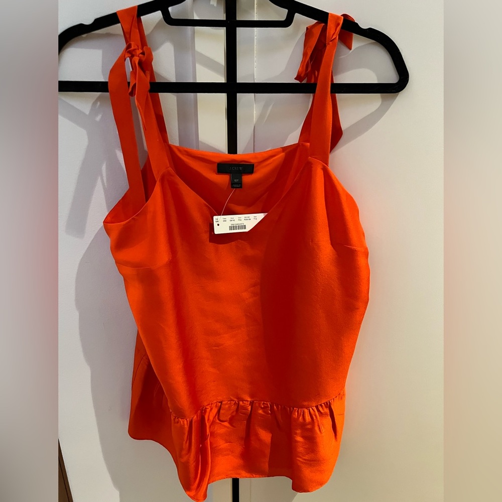 J CREW orange blouse NWT
